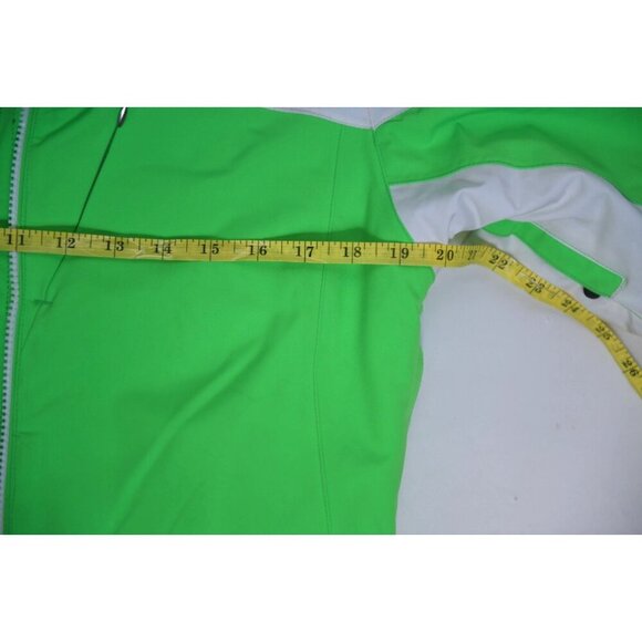 Karbon Unisex Size 14 Snowboard Ski Jacket Zip Bright Green Purple - Picture 14 of 15